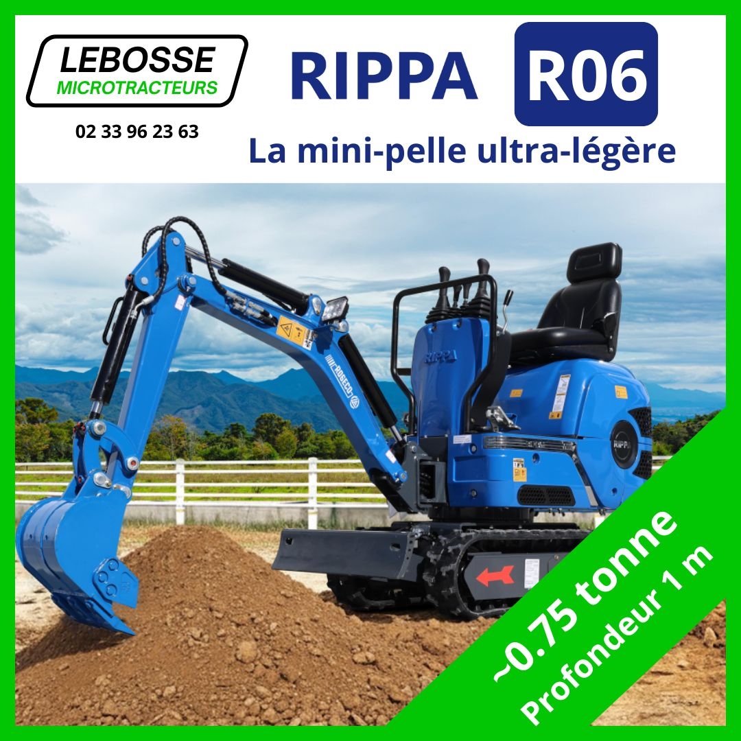 revendeur RIPPA FRANCE Mini-Pelle 750 kg modèle R06