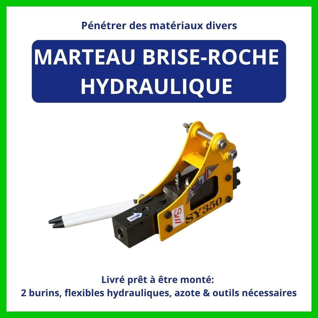 Marteau brise-roche BRH pour mini-pelle